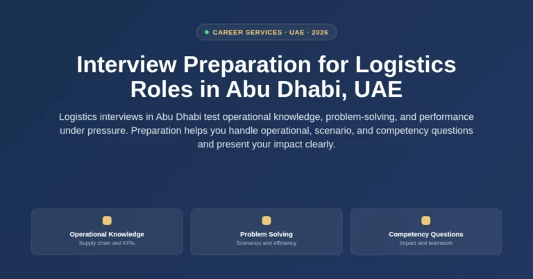 Interview preparation for logistics roles in Abu Dhabi, UAE featured image
