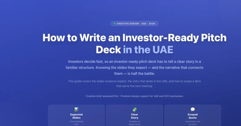 How to Write an Investor-Ready Pitch Deck in the UAE featured image