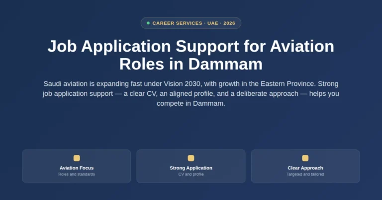 Job application support for aviation roles in Dammam, Saudi Arabia featured image