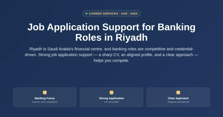 Job application support for banking roles in Riyadh, Saudi Arabia featured image