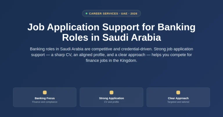 Job application support for banking roles in Saudi Arabia featured image