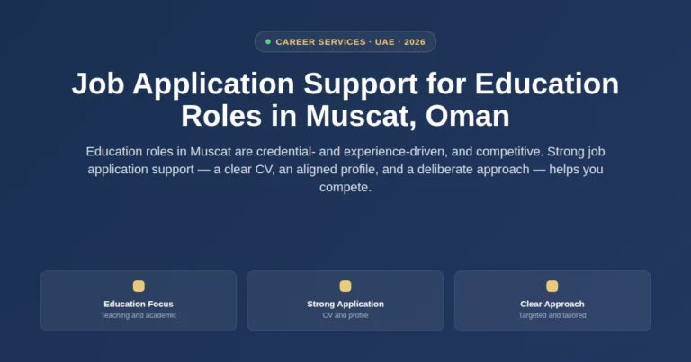 Job application support for education roles in Muscat, Oman featured image