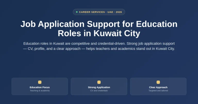 Job application support for education roles in Kuwait City, Kuwait featured image