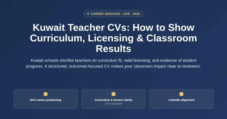 How Teachers Can Present Curriculum, Licensing, and Classroom Results for Kuwait School Jobs featured image