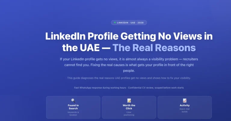 LinkedIn Profile Getting No Views in the UAE — The Real Reasons featured image