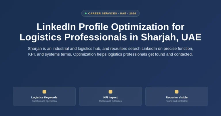 LinkedIn profile optimization for logistics professionals in Sharjah, UAE featured image