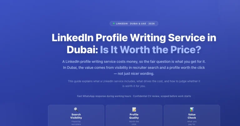 LinkedIn Profile Writing Service in Dubai: Is It Worth the Price? featured image
