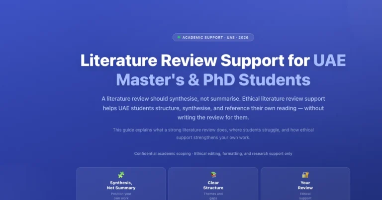 Literature Review Support for UAE Master’s & PhD Students featured image