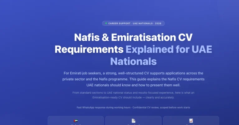 Nafis & Emiratisation CV Requirements Explained for UAE Nationals featured image