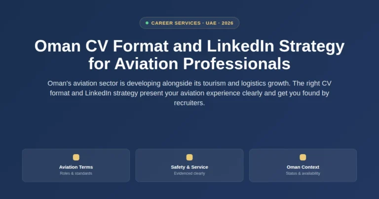Oman CV format and LinkedIn strategy for aviation professionals featured image