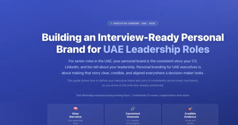 Building an Interview-Ready Personal Brand for UAE Leadership Roles featured image