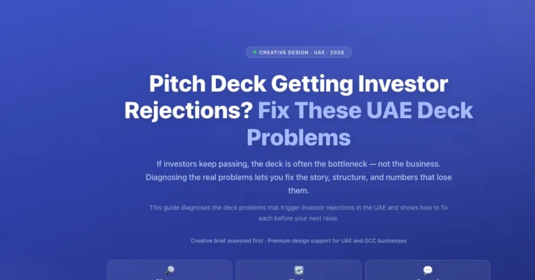 Pitch Deck Getting Investor Rejections? Fix These UAE Deck Problems featured image