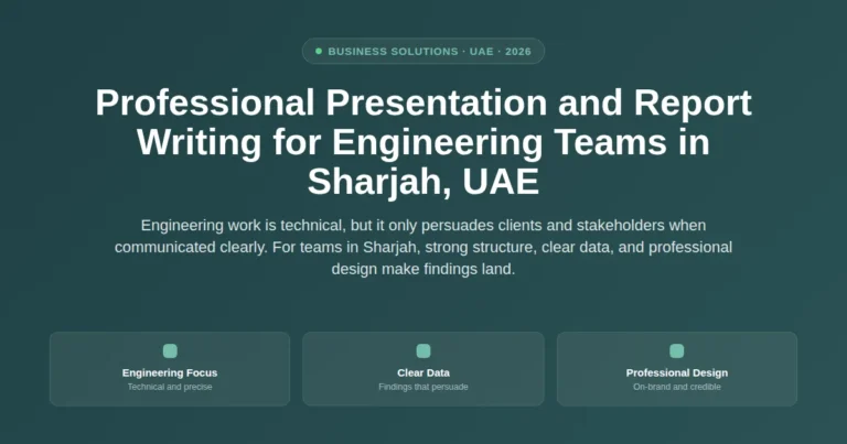 Professional presentation and report writing for engineering teams in Sharjah, UAE featured image