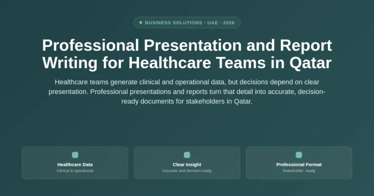 Professional presentation and report writing for healthcare teams in Qatar featured image