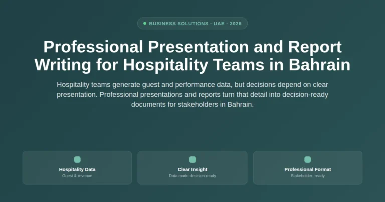 Professional presentation and report writing for hospitality teams in Bahrain featured image