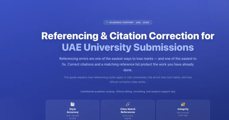 Referencing & Citation Correction for UAE University Submissions featured image