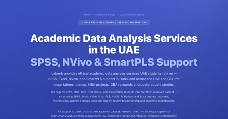 SPSS Data Analysis Help for UAE Postgraduate Research featured image