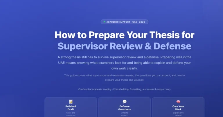 How to Prepare Your Thesis for Supervisor Review & Defense in the UAE featured image