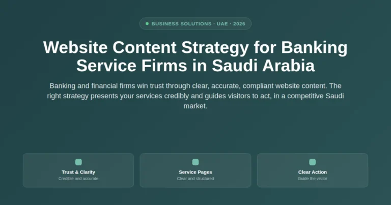Website content strategy for banking service firms in Saudi Arabia featured image