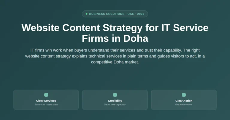 Website content strategy for IT service firms in Doha, Qatar featured image