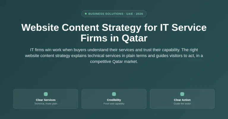 Website content strategy for IT service firms in Qatar featured image