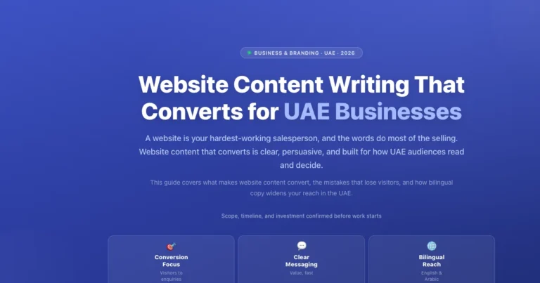 Website Content Writing That Converts for UAE Businesses featured image