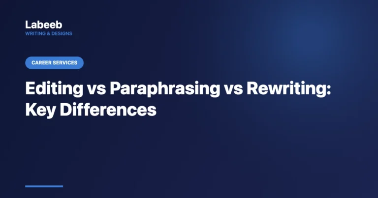 Editing vs Paraphrasing vs Rewriting: Key Differences featured image