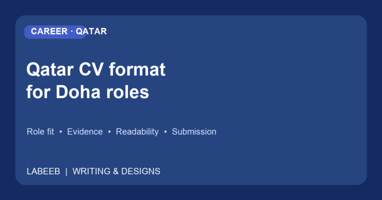 Qatar CV Format for Doha Jobs: Structure, Example and Submission Checklist featured image