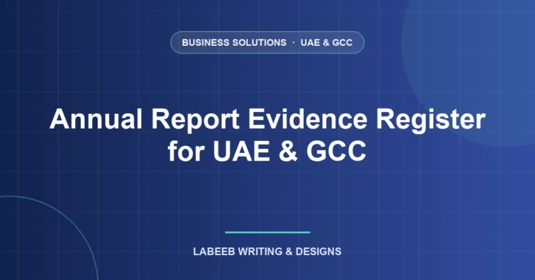 Build an Annual Report Evidence Register Before Writing the Narrative featured image