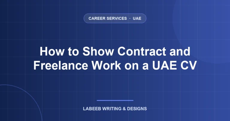 How to Show Contract and Freelance Work on a UAE CV featured image