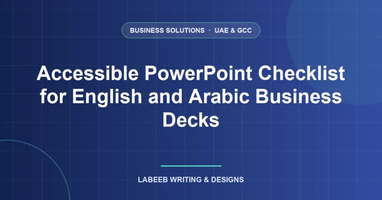 Accessible PowerPoint Checklist for English and Arabic Business Decks featured image